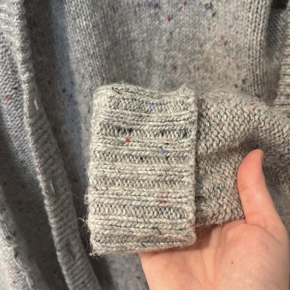 Modcloth Cozy Moment Gray Speckled Sweater Cardigan Alpaca Size M - Picture 5 of 7
